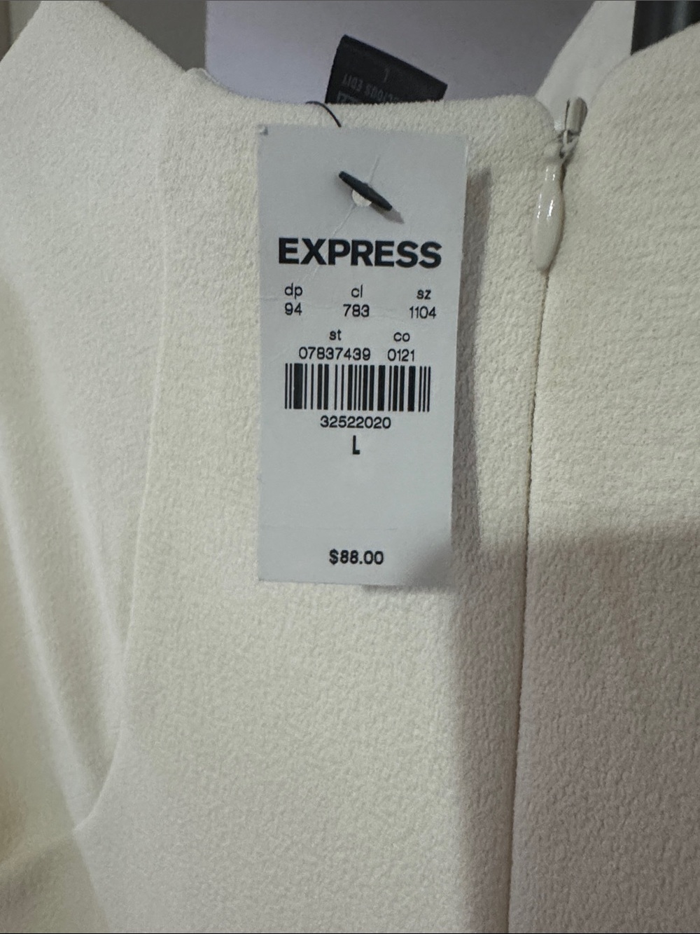 Express Elegant Cream Cap-Sleeve Fit & Flare Dress - Picture 3 of 4